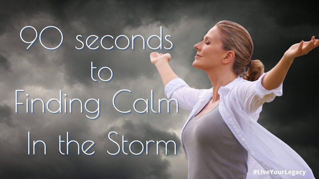 Calm the emotional storm in 90 seconds by Sharise Parviz, Legacy Igniter